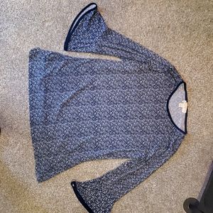 Michael Kors Blue and White Blouse